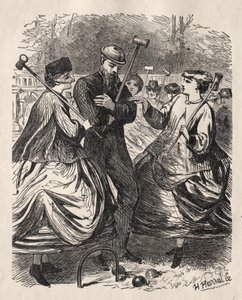Notre partie de croquet, 1864 - George Louis Palmella Busson Du Maurier