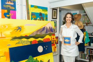 Cristina Rodriguez dans son atelier, 2022