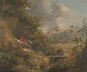 Chasse au renard en pays vallonné