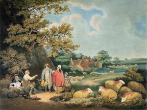 Les Bergers, gravé par William Ward, pub. par H. Morland, 1806