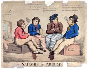 Marins en argument, gravé par Roberts