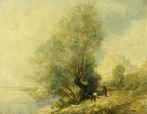 Sur la Seine près du Château Gaillard aux Andelys entre Rouen et Paris