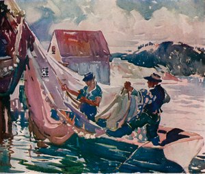 Enroulement des filets, vers 1930