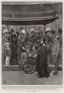 Le Roi distribuant des médailles d