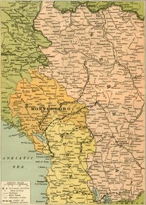 Carte pour illustrer la retraite serbe, 1919