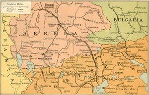 Carte du front de Salonique, 1919