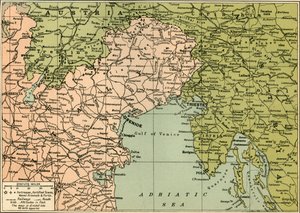 Carte du front de combat italien, 1919