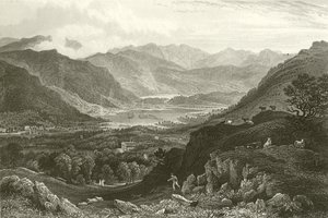 Rydal Water et Grassmere, depuis Rydal Park, Westmorland - George Pickering