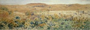 La montagne rouge, depuis un monticule de déchets à la périphérie du Caire - George Price Boyce