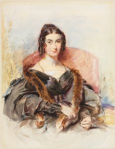 Portrait de femme, vers 1830-1835 (aquarelle avec graphite rehaussé de peinture blanche)