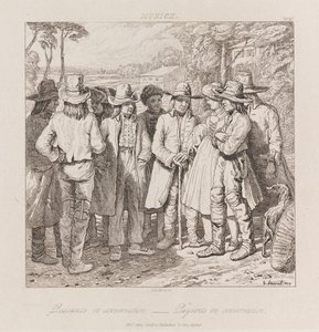 Paysans conversant, Munich, vers 1821