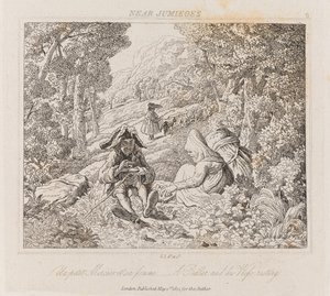 Colporteur et sa femme près de Jumièges, vers 1821