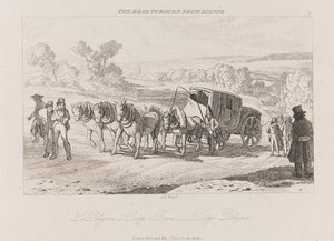 Route de Rouen depuis Dieppe, Diligence, c.1821