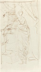 Une dame élégante en robe classique [recto]