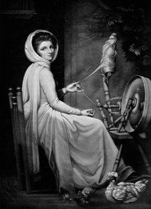 Lady Hamilton en fileuse, vers 1782, 1912