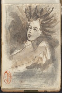 La Dame aux cheveux au vent - George Romney