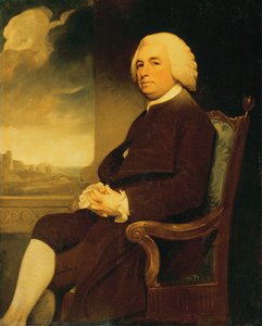 Portrait de Michael Russell, assis, avec le château de Douvres en arrière-plan - George Romney