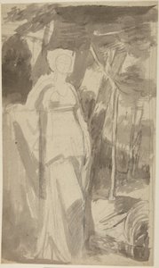 Étude de portrait de Mlle Francis Woodley - George Romney