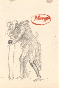 Possiblement une figure courbée avec un bâton de "vieillesse" - George Romney