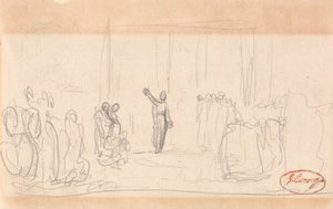Peut-être une foule devant une prophétesse - George Romney