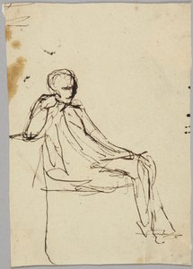 Figure masculine assise, étude de portrait