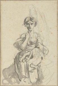 Figure féminine assise - George Romney