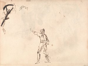 Personnage debout avec le bras levé - George Romney