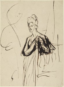 Figure féminine debout, en demi-longueur - George Romney