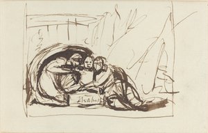 Le jeune Shakespeare nourri par la Comédie et la Tragédie - George Romney