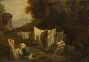 Les Blanchisseries Paysans lavant le linge