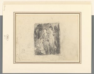 Deux silhouettes féminines parmi les arbres - George Romney