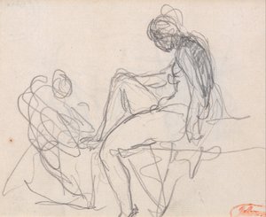 Deux figures : Probablement pour le bain de Diane - George Romney
