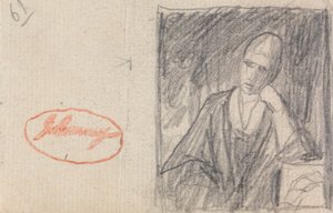 Femme posant sa tête sur un bras plié - George Romney
