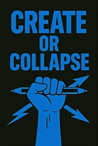 CREATE OR COLLAPSE, 2025 (acrylique sur toile)