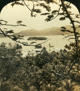 Vue de Samarai, Nouvelle-Guinée britannique, vers 1909