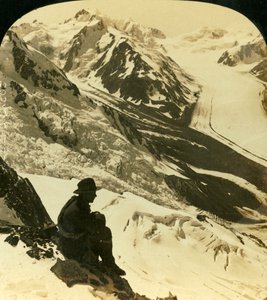 Les glaciers Tasman et Rudolph, Alpes du Sud, Nouvelle-Zélande, c1909 - George Rose