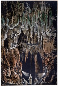 Les lampes étaient accrochées à une saillie de lave dans « Voyage au centre de la Terre » par Jules Verne