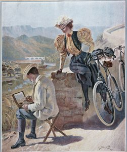 Aquarelle et cyclisme