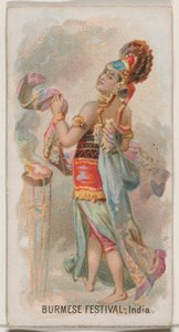 Festival birman, Inde, de la série Holidays N80 pour les cigarettes Duke, 1890 - George S. Harris and Sons