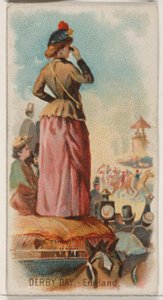 Jour de Derby, Angleterre, de la série Holidays N80 pour les cigarettes Duke, 1890 - George S. Harris and Sons