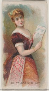 Saint Valentin, États-Unis, de la série Holidays N80 pour les cigarettes Duke, 1890 - George S. Harris and Sons