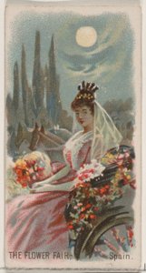 La foire aux fleurs, Espagne, de la série Holidays N80 pour les cigarettes Duke, 1890 - George S. Harris and Sons