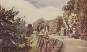 La terrasse inférieure, Château de Berkeley - George Samuel Elgood
