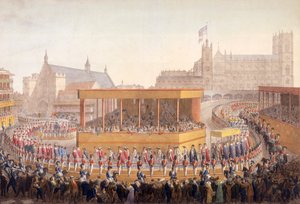 Procession du couronnement du roi George IV, Westminster, Londres, 10 juillet 1821