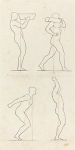Porter un poids; se préparer à sauter, et atterrir - George Scharf after John Flaxman