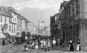 Jour de marché à Dartford, Kent, gravé par Henry Adlard, vers 1830 - George Shepherd