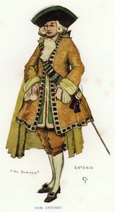 La Duègne de Sheridan : Don Antonio (lithographie en couleur)