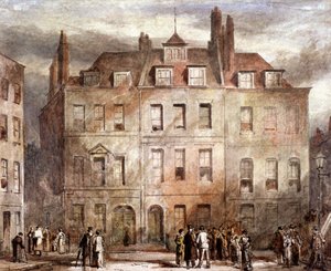 Sheriffs Court, Red Lion Square, Holborn, Londres, vers 1828