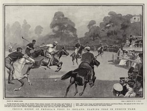 Visite du prince Henri de Prusse en Irlande, jouant au polo dans le Phoenix Park