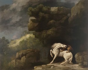 Un lion attaquant un cheval, 1770